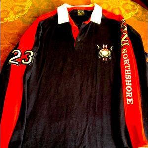 Karl Kani Button Front Sport Crest Rugby Pullover